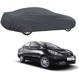                       AutoRetail Tata Manza Grey Car Body Cover For 2014 Model (Triple Stiched, without Mirror Pocket)                                              