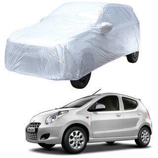                       AutoRetail Maruti Suzuki A-Star Silver Matty Car Body Cover for 2008 Model (Mirror Pocket, Triple Stiched)                                              