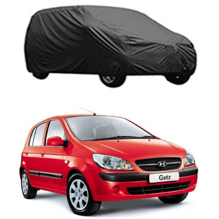                       AutoRetail Hyundai GETZ Grey Car Body Cover for 2017 Model (Triple Stiched, without Mirror Pocket)                                              