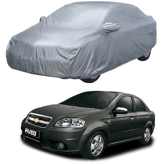 AutoRetail Chevrolet AVEO Silver Matty Car Body Cover for 2010 Model (Mirror Pocket, Triple Stiched) AutoRetail Chevrolet AVEO Silver Matty Car Body Cover for 2010 Model (Mirror Pocket, Triple Stiched)
