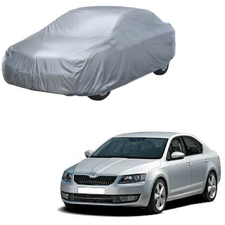                       AutoRetail Skoda OCTAVIA Silver Matty Car Body Cover for 2019 Model (Triple Stiched, without Mirror Pocket)                                              
