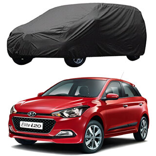                       AutoRetail Hyundai Elite i20 Grey Car Body Cover for 2014 Model (Triple Stiched, without Mirror Pocket)                                              