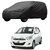 AutoRetail Hyundai I10 Grey Car Body Cover for 2014 Model (Triple Stiched, without Mirror Pocket)