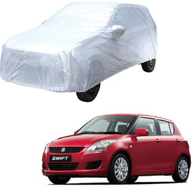 AutoRetail Maruti Suzuki Swift Silver Matty Car Body Cover For 2006 Model (Mirror Pocket, Triple Stiched)
