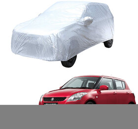 AutoRetail Maruti Suzuki Swift Silver Matty Car Body Cover For 2019 Model (Mirror Pocket, Triple Stiched)
