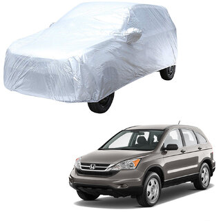                       AutoRetail Honda CR-V Silver Matty Car Body Cover for 2018 Model (Mirror Pocket, Triple Stiched)                                              
