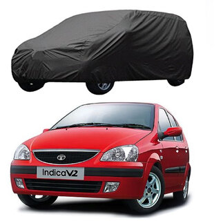                       AutoRetail Tata INDICA Grey Car Body Cover for 1999 Model (Triple Stiched, without Mirror Pocket)                                              