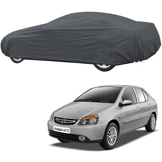                       AutoRetail Tata INDIGO CS Grey Car Body Cover for 2009 Model (Triple Stiched, without Mirror Pocket)                                              