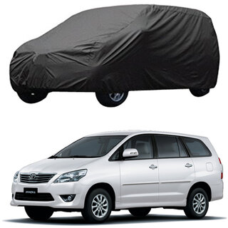                       AutoRetail Toyota INNOVA Grey Car Body Cover for 2005 Model (Triple Stiched, without Mirror Pocket)                                              
