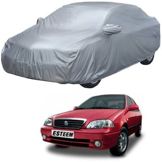 AutoRetail Maruti Suzuki Esteem Silver Matty Car Body Cover For 2016 Model (Mirror Pocket, Triple Stiched) AutoRetail Maruti Suzuki Esteem Silver Matty Car Body Cover For 2016 Model (Mirror Pocket, Triple Stiched)