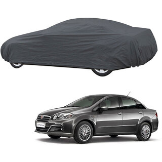 AutoRetail Fiat LINEA Grey Car Body Cover for 2019 Model (Triple Stiched, without Mirror Pocket) AutoRetail Fiat LINEA Grey Car Body Cover for 2019 Model (Triple Stiched, without Mirror Pocket)