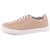 Fausto Women's Beige Lace Up Sneakers Casual Shoes