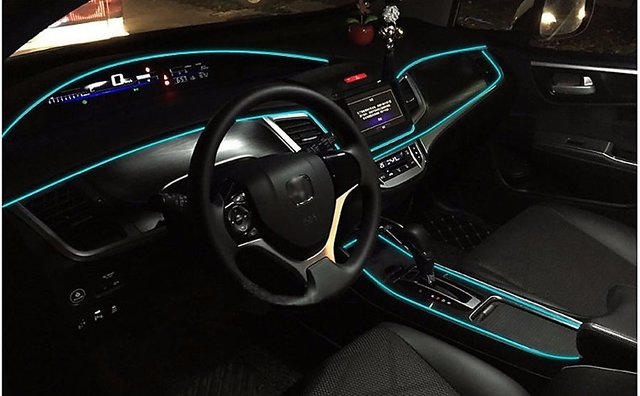 Auto Addict Ice Car Blue Color 12v 5mtrs Roll Cold Light Car Socket Strip Neon Lamp Creator Decor Interior Lighting For Maruti Suzuki A Star