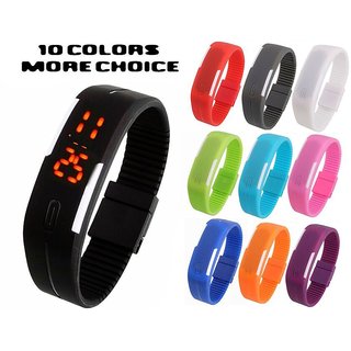 Sport LED Watches Candy Color Silicone Rubber Digital Watches Free Shipping