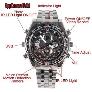 wrist watch with camera and voice recorder