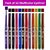 ADS 12 PCS MULTI COLOURS WATER PROOF EYE LINER PENCIL