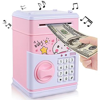 Best Piggy Bank Mini Atm Money Box Safety Electronic Password Chewing Coins Cash Deposit Machine Assorted Colors - 