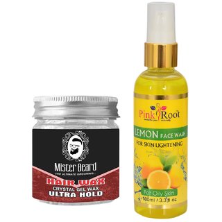 Buy Pink Root Lemon Face Wash 100ml WITH Mister Beard Hair ...