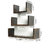 Onlineshoppee Wooden Handicraft Wall Decor Brown Designer Wall Shelf Pack of 3