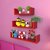 Onlineshoppee Wood Handicraft Wall Decor Designer Wall Shelf Pack of 3 Color-Red