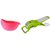 Deal combo of Rice washing bowl with mirchi vegetable cutter (Multicolor)