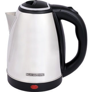                      Blue Sapphire Stainless Steel 1.8 L 1000-1500 Watt Electric Kettle With Manufacturer Warranty Of 1 Year                                              