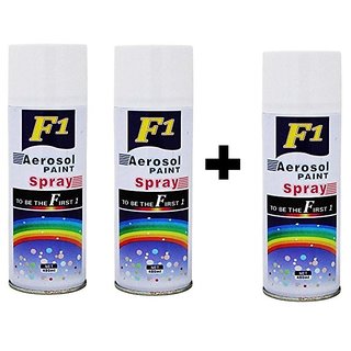 Buy Buy 2 Get 1 Free F1 Aerosol Spray Paint White For Univarsal Use Car Bike Esc Online 299 From Shopclues
