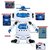 Electronic Robot Walking Singing Dancing Toy with Happy Music and Colorful Flashing Lights  360 Body Spinning and Side