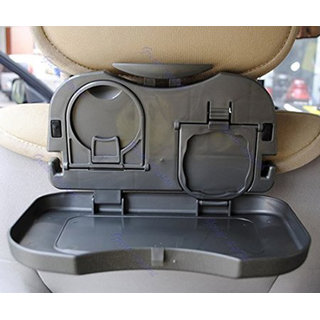 Travel Dining Tray, Car Meal Plate  Cup Holder Tray