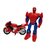 Emob Push and Go Super Action Hero Figure Toy with Stylish Motorcycle Bike for kids  (Multicolor)