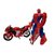 Emob Push and Go Super Action Hero Figure Toy with Stylish Motorcycle Bike for kids  (Multicolor)
