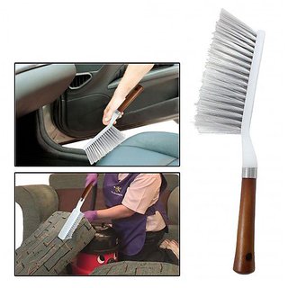 Shopper's Hub - Hard & Long Bristles Cleaning Brush for Car Seat Carpet Mats