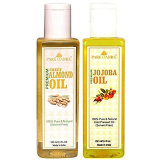 Park Daniel Premium Sweet Almond oil and Jojoba oil combo pack of 2 bottles of 100 ml(200 ml)