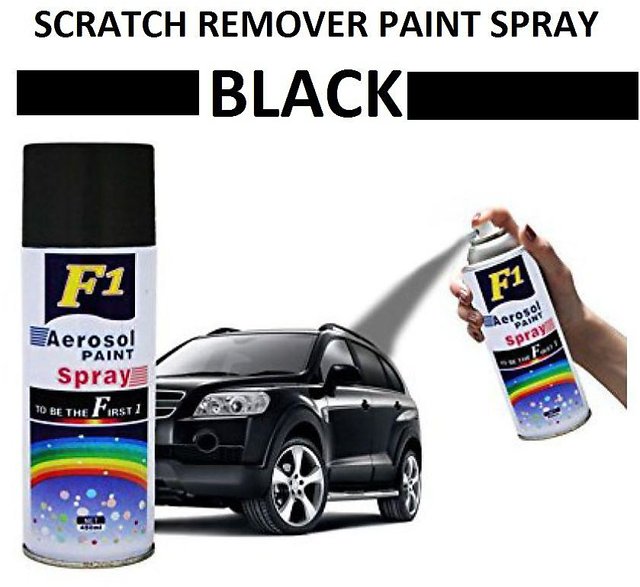 Buy F1 Aerosol Spray Paint Black For Multipurpose Car Bike Cycle