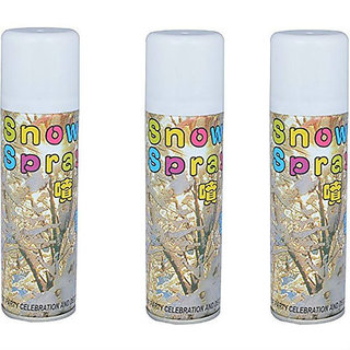 Snow Spray - White Snow Decorative Party Spray - Celebration Spray for Birthdays, Anniversary and party (Pack of 3)