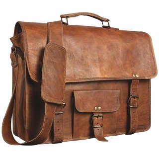 goat leather messenger bag