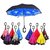 Double Layer Inverted Umbrella - Reversible Umbrella with C-Shaped Handle