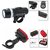 Gadget Hero's Power Beam LED Head  Tail Light Kit For Bike Bicycle Cycle Torch Headlight Lamp. 5 LED Head Light with 2 Modes + 6 LED Rear Light with 6 Modes