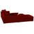 Earthwood -   Miami  L Shape  Sofa Set with Lounger in Red