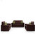 Earthwood -  Fully Leatherite Upholstered Sofa Set 3+1+1 - Premium Florence Maroon