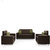 Earthwood -  Fully Leatherite Upholstered Sofa Set 3+1+1 - Classic Florence Brown