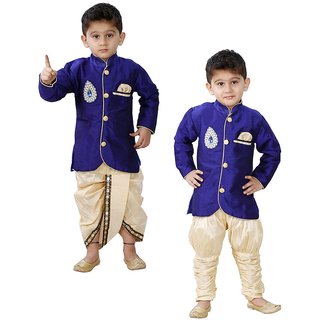 Buy Jbn Creation Kids Indowester Sherwani Suit Dress With Jodhpuri Breedges And Dhoti Combo Set Of Three For Boys Color Blue Gold Online 1499 From Shopclues Shop online from a wide range of jodhpuri suit online india in the latest designs incl. jbn creation kids indowester sherwani suit dress with jodhpuri breedges and dhoti combo set of three for boys color blue gold