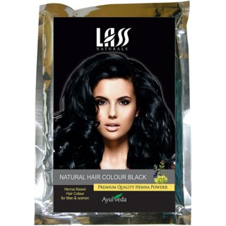 Buy Lass Naturals Hair Colour Black Natural Henna Powder With Hair Nourishment And Deep Conditioning Properties 100g Online 180 From Shopclues
