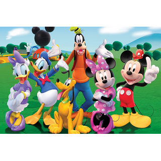 Buy MYIMAGE Mickey Mouse and Friends Poster (Canvas Cloth Print, 12x18 ...