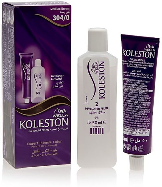 Buy Wella Koleston Hair Colour Creme - Medium Brown 304/0 (50ml) Online -  Get 29% Off