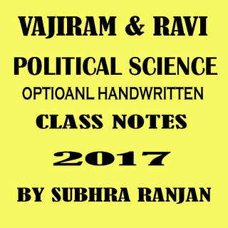 Buy Vajiram and Ravi Political Science optional class notes 2017 by ...