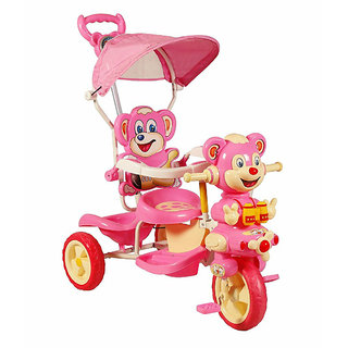 Buy Oh Baby Hud Seat Tricycle With Cycle With Canopy Color Pink