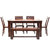Tezerac -Metz 6 Seater Dining Set Includes (1 Table + 4 Chairs + 1 Bench )