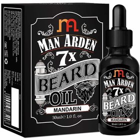 Man Arden 7X Beard Oil 30ml (Mandarin) - 7 Premium Oils Blend For Beard Growth  Nourishment