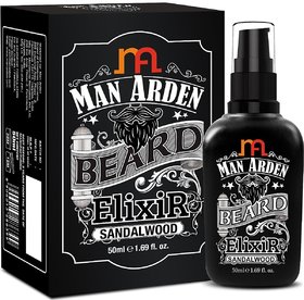 Man Arden Beard Elixir Oil 50ml (Sandalwood) - 7 Oils Blend For Beard Repair, Growth  Nourishment